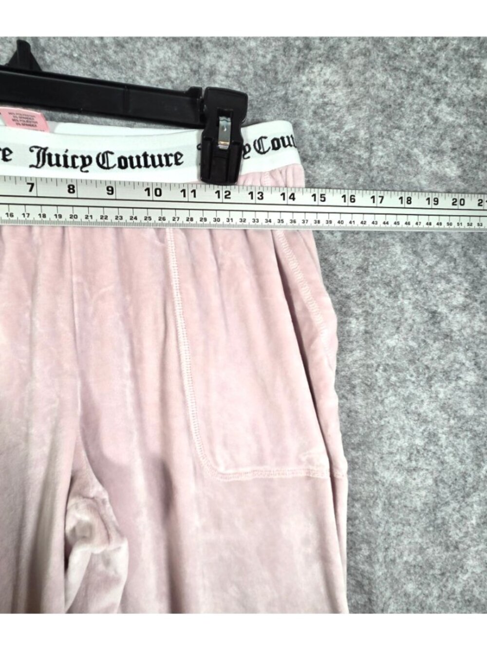 Juicy Couture Women’s Pink Velour Jogger Pants Branded Waistband Size S - Picture 4 of 11